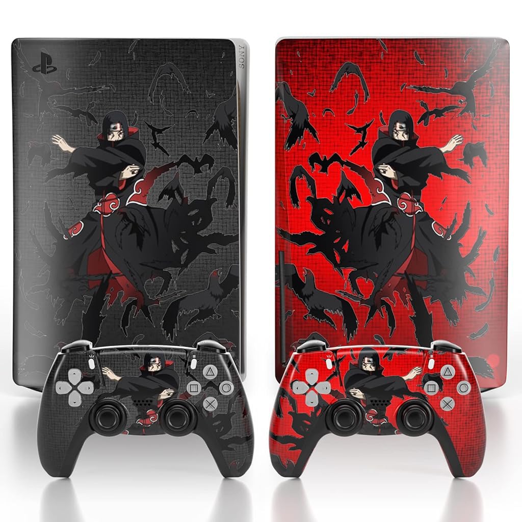 ZORBES Skin Cover Sticker for PS5 Disc Edition Game Console and Controller Uchiha Itachi Cartoon Skin Cover Vinyl Sticker Anti-Scratch Sticker for PS5 Disc Edition Anime Game Console and Controller ZORBES Skin Cover Sticker for PS5 Disc Edition Game Console and Controller Uchiha Itachi Cartoon Skin Cover Vinyl Sticker Anti-Scratch Sticker for PS5 Disc Edition Anime Game Console and Controller
